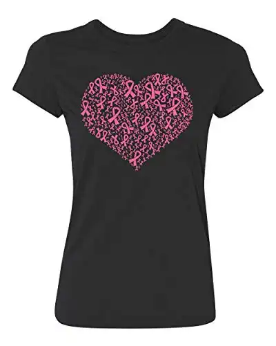 Kropsis White Heart Breast Cancer Awareness Women's T-Shirt
