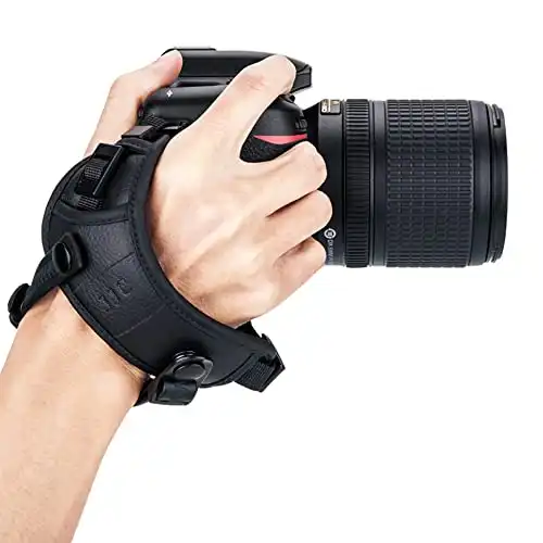 JJC Deluxe Camera Hand Grip Strap for Canon EOS 6D Mark II 5D Mark IV III 7D 2000D 90D 80D Rebel T8i T7i T6i T7 T6 Powershot SX70 Nikon D750 D780 D850 D500 D7500 D7200 D5600 D3500 Coolpix P1000 & ...