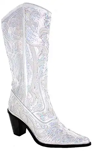 Helens Heart Bling Boots LB-0290-12 (9, Silver)