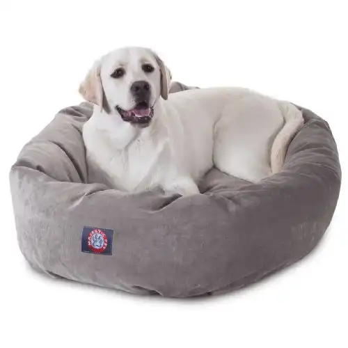 40 inch Vintage Villa Collection Micro Velvet Bagel Dog Bed By Majestic Pet Products
