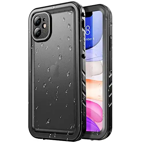 SPORTLINK Waterproof Case for iPhone 11, Full Body Heavy Duty Protection Full Sealed Cover Shockproof Dustproof Built-in Clear Screen Protector Rugged Case for iPhone 11 6.1 Inch