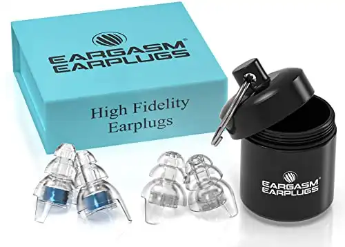 Eargasm High Fidelity Earplugs for Concerts Musicians Motorcycles Noise Sensitivity Conditions and More (Premium Gift Box Packaging) (Blue)