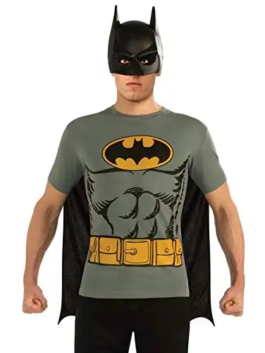 Rubie's Men'sDc Comics Batman T-shirt With Cape and Mask