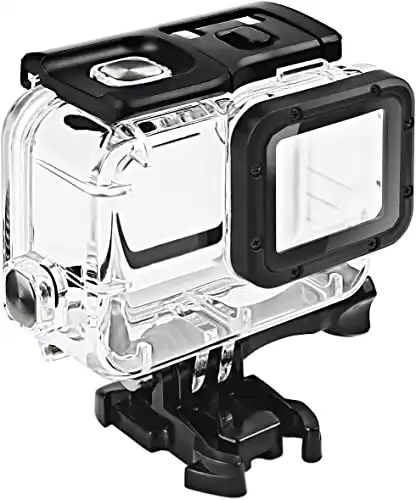FitStill Double Lock Waterproof Housing for Go Pro Hero 2018/7/6/5 Black, Protective 45m Underwater Dive Case Shell with Bracket Accessories for Go Pro Hero7 Hero6 Hero5 Black Action Camera