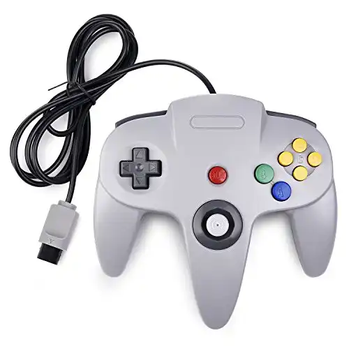 KIWITATA Classic N64 Controller, Retro N64 Remote Wired Game Pad Joystick Controller Compatible N64 System Video Console Grey