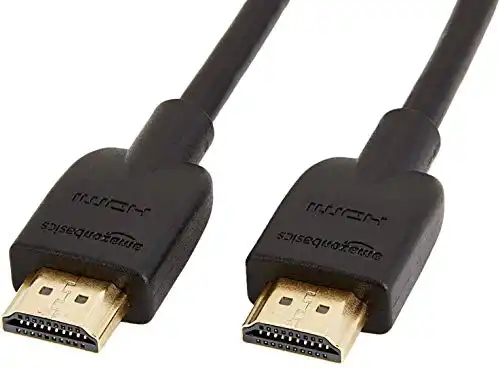 Amazon Basics High-Speed, 4K Ultra HD HDMI 2.0 Cable / Cord, 60 Hz, 2160p, 48 bit, 18 Gbps, 3D, male-to-male, 0.9m (2.9ft) for Laptop