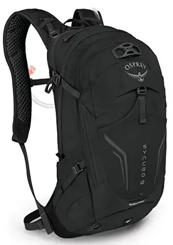 Discontinued Osprey Syncro 12 Men's Bike Hydration Backpack with Hydraulics Reservoir, Black
