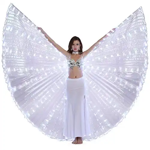 Dance Fairy Belly Dance LED Angel Isis Wings with Flexible Sticks