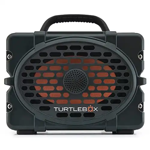 Turtlebox Gen 2: Loud! Outdoor Portable Bluetooth 5.0 Speaker | Rugged, IP67, Waterproof, Impact Resistant & Dustproof (Rich, Full Sound, Plays to 120db, Pair 2X for True L-R Stereo), Original Gre...