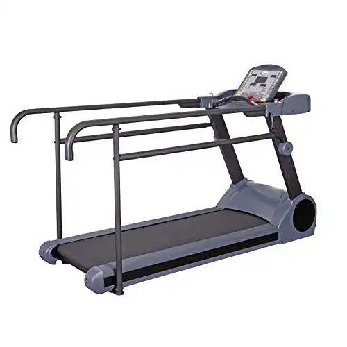 HCI Fitness PhysioMill Rehabilitation Walking Treadmill with Low Step-Up and Long Handrails for Recovery - Max User 500 lbs