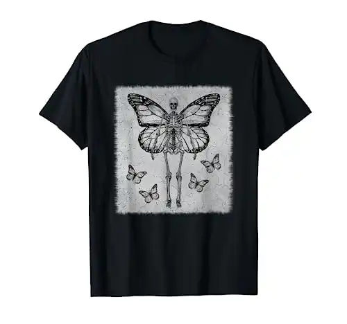 Skeleton Fairy Grunge Fairycore Aesthetic Goth Gothic T-Shirt