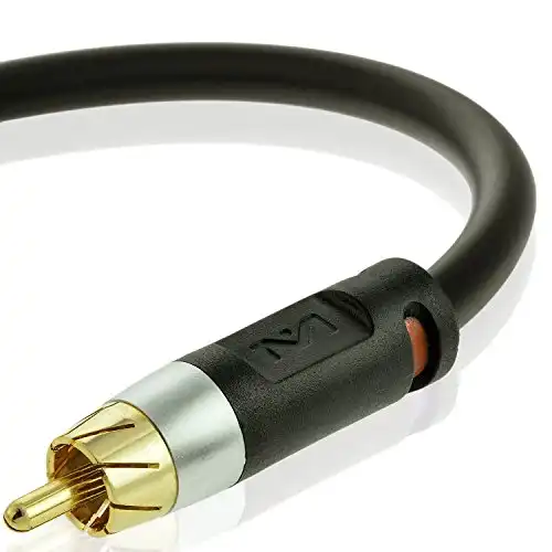Mediabridge™ Ultra Series Digital Audio Coaxial Cable (4 Feet) - Dual Shielded with RCA to RCA Gold-Plated Connectors - Black - (Part# CJ04-6BR-G2)