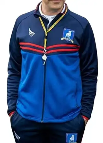 Men Ted Lesso Jason Sudekis Brndan Hunt Blue Football Coach Track Suit Jacket