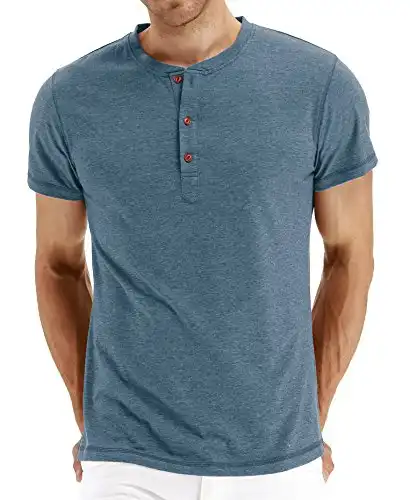 Sailwind Mens Henley Short/Long Sleeve T-Shirt Cotton Casual Shirt