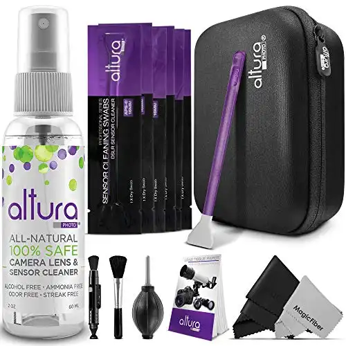 Altura Photo Professional Camera Cleaning Kit APS-C DSLR & Mirrorless Cameras - Camera Lens Cleaner w/Sensor Cleaning Swabs & Case, Works as Camera Lens Cleaning Kit, Camera Cleaner, Sensor Cl...