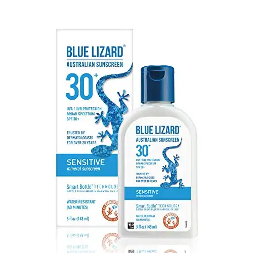 Blue Lizard Australian Sunscreen Sensitive SPF 30+, 5-Ounce