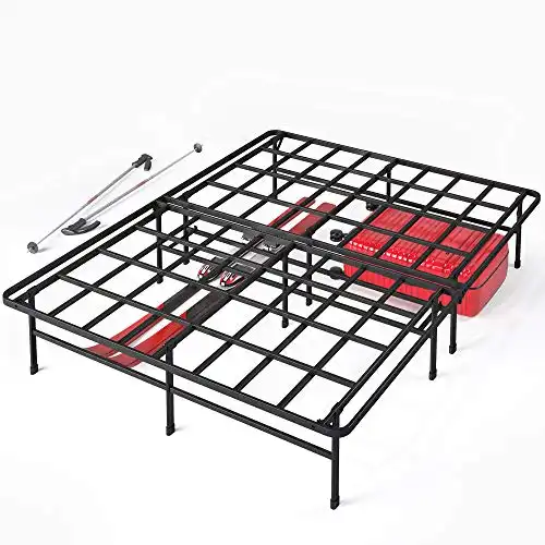 ZINUS SmartBase Super Heavy Duty Mattress Foundation with 4400lbs Weight Capacity / 14 Inch Metal Platform Bed Frame / No Box Spring Needed / Sturdy Steel Frame / Underbed Storage, Queen