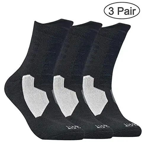Elite Basketball Socks, Cushioned Athletic Sports Crew Socks for Men & Women
