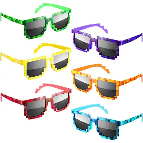 Pixel Sunglasses Miner Party Favors Pixel Glasses Party Favors for Kids Adults Birthday Party Pixelated Game Party Supplies