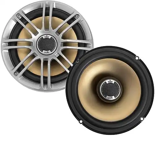 Polk Audio DB651 6.5"/6.75" 2-Way Marine Certified db Series Car Speakers with Liquid Cooled Silk Tweeters (Discontinued by Manufacturer),silver/black