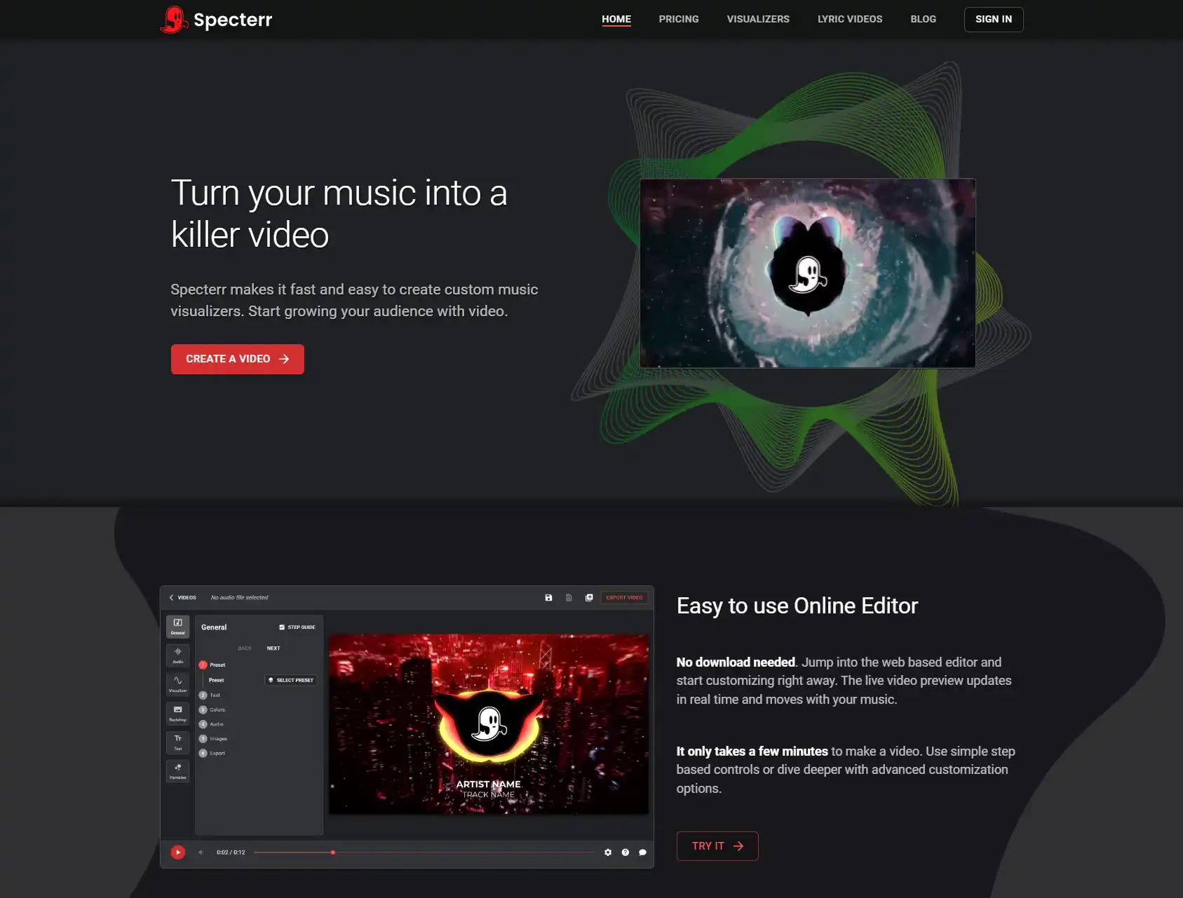 Specterr | Music Video Maker Online