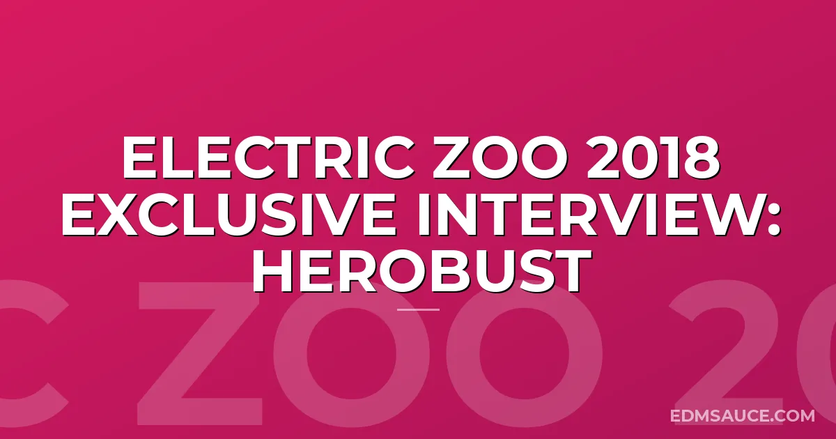 Electric Zoo 2018 Exclusive Interview: Herobust