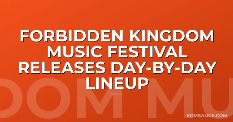 Forbidden Kingdom Music Festival Releases Day-by-Day Lineup