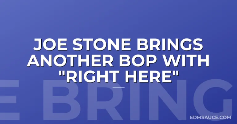 JOE STONE brings another bop with "RIGHT HERE"