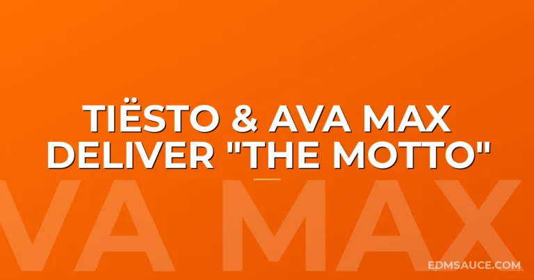 TIËSTO & AVA MAX Deliver "The Motto"