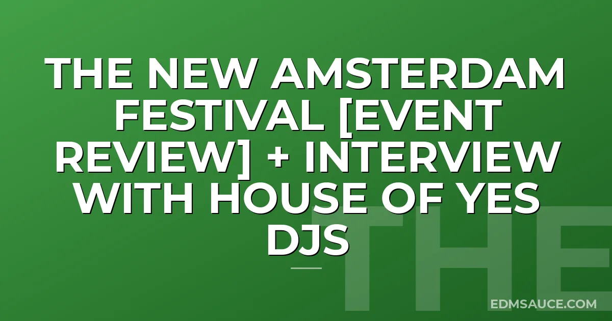 The New Amsterdam Festival [Event Review] + Interview with House of Yes DJs