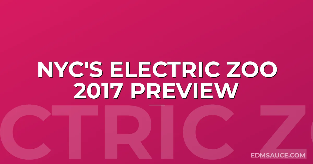 NYC's Electric Zoo 2017 Preview