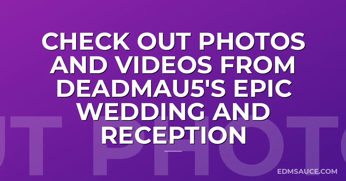 Check Out Photos and Videos From Deadmau5's Epic Wedding And Reception